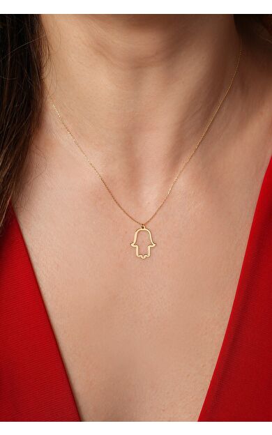 Kolyecik 14 Ayar Fatma Ananın Eli Kolye