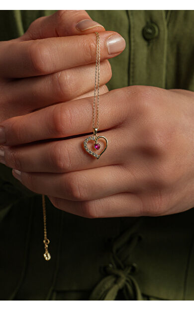 Kolyecik 14 Ayar Kalp Kolye