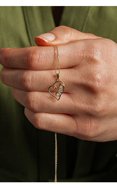Kolyecik 14 Ayar Kalp Kolye