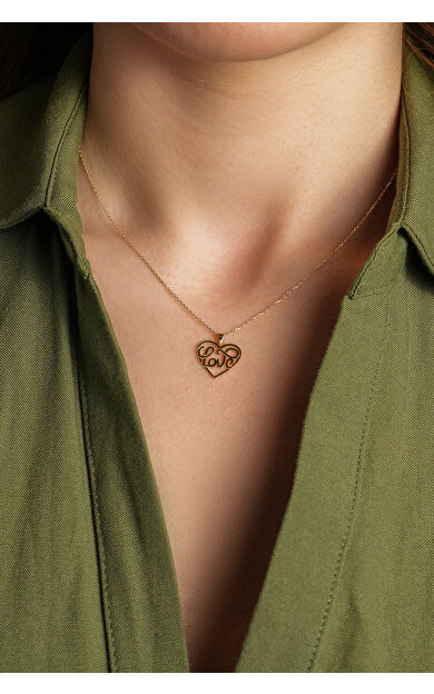 Kolyecik 14 Ayar Kalp Kolye