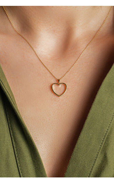 Kolyecik 14 Ayar Kalp Kolye