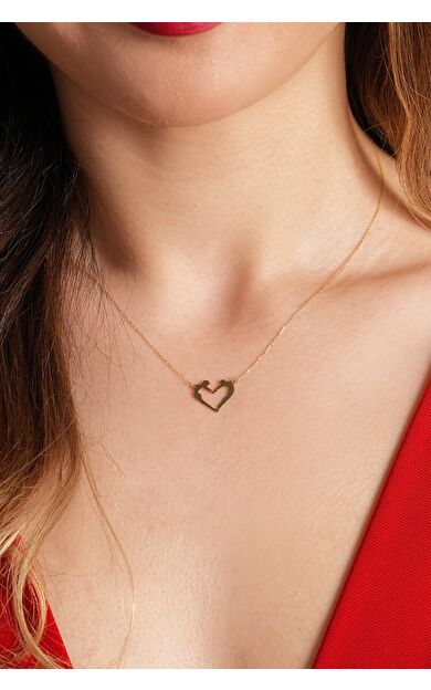 Kolyecik 14 Ayar Kalp Kolye