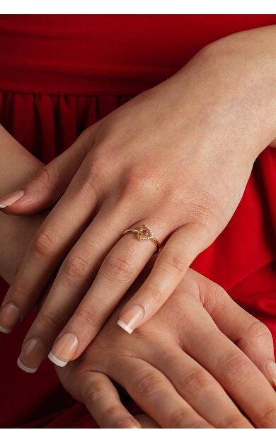 Kolyecik 14 Ayar Kalp Yüzük