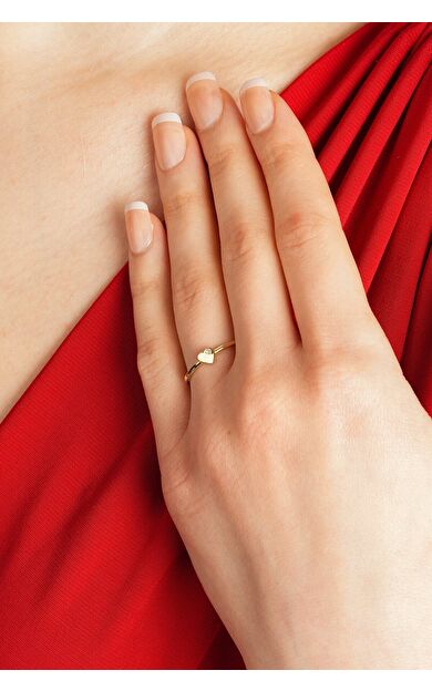 Kolyecik 14 Ayar Kalp Yüzük