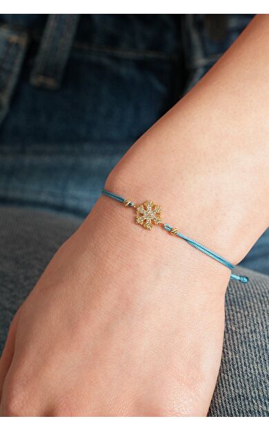 Kolyecik 14 Ayar Kar Tanesi Bileklik