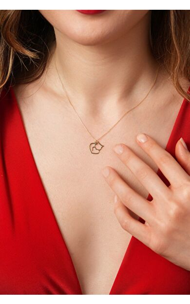 Kolyecik 14 Ayar Kedi Kolye