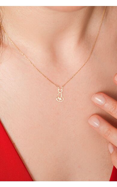 Kolyecik 14 Ayar Kedi Kolye