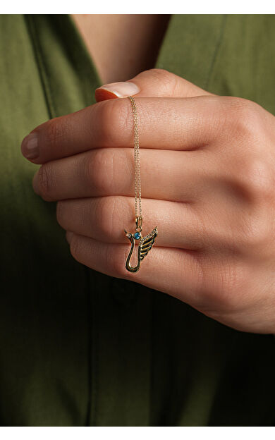 Kolyecik 14 Ayar Kuğu Kolye