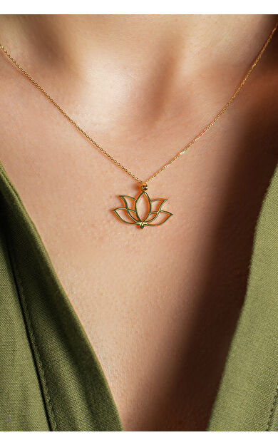 Kolyecik 14 Ayar Lotus Kolye