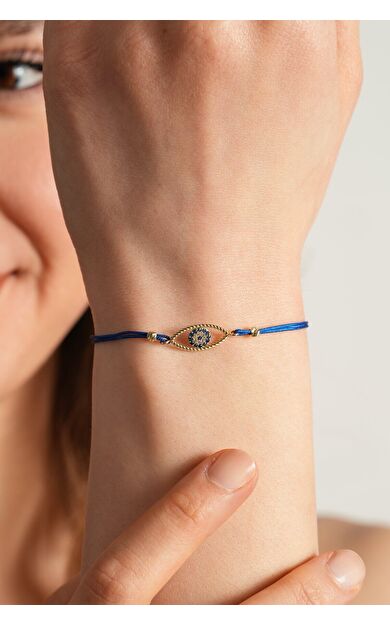 Kolyecik 14 Ayar Nazar Boncuğu Bileklik