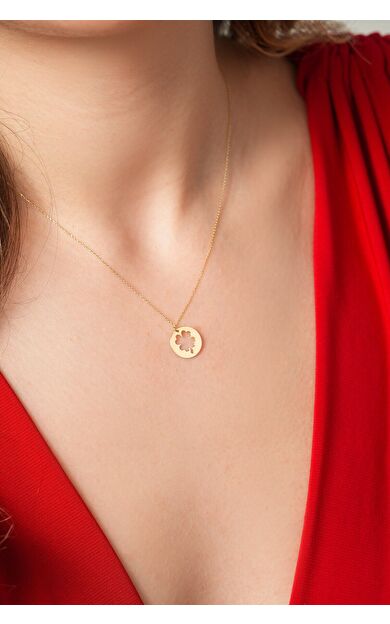 Kolyecik 14 Ayar Yaprak Kolye