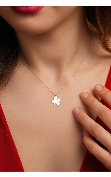 Kolyecik 14 Ayar Yonca Kolye