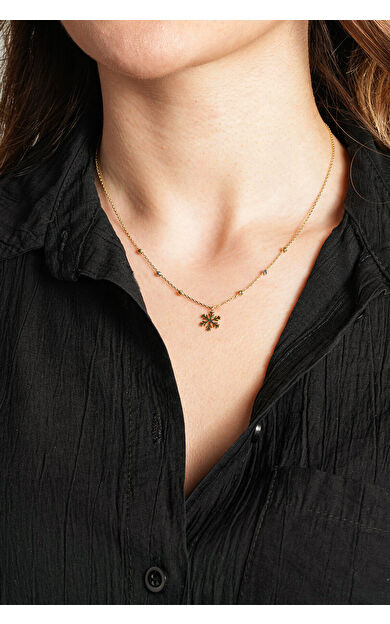 Kolyecik 8 Ayar Kar Tanesi Kolye