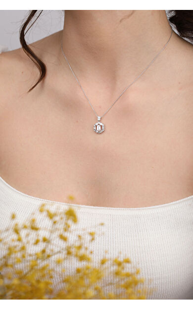 Kolyecik 14 Ayar Altın Altıgen Baget Kolye