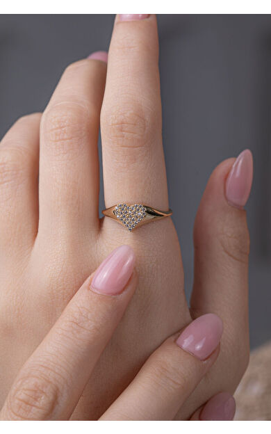 Kolyecik 14 Ayar Altın Kalp Yüzük