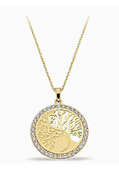 Kolyecik 14 Ayar Altın Ağaç Kolye