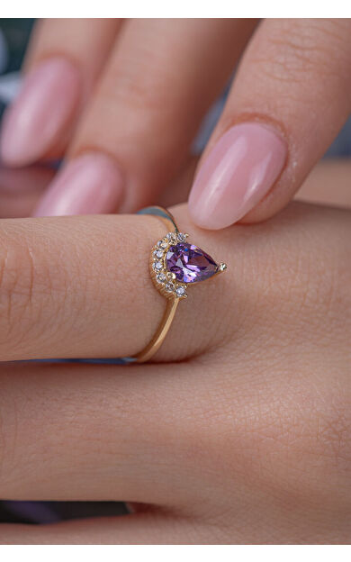 Kolyecik 14 Ayar Altın Damla Yüzük