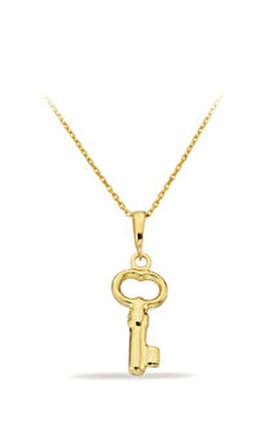 Kolyecik 14 Ayar Altın Anahtar Kolye