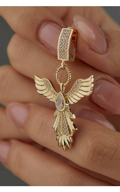 Kolyecik 14 Ayar Altın Anka Kolye Ucu