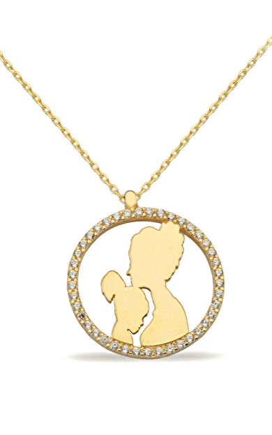 Kolyecik 14 Ayar Altın Anne Kız Çocuk Kolye