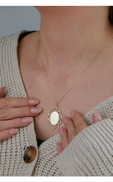 Kolyecik 14 Ayar Altın Ayna Kolye