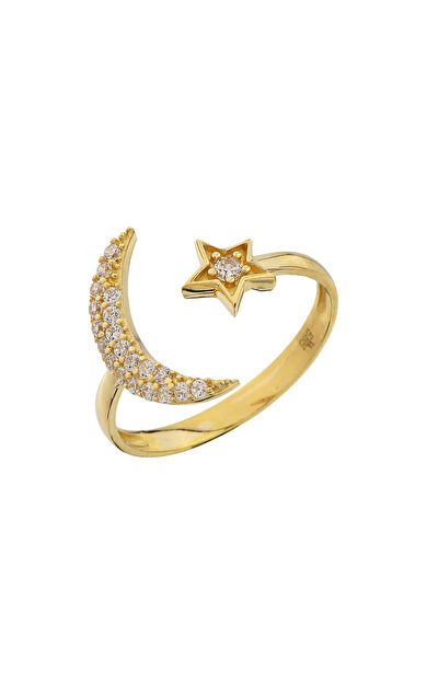 Kolyecik 14 Ayar Altın Ayyıldız Yüzük