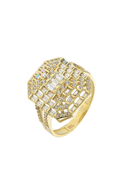 Kolyecik 14 Ayar Altın Baget Yüzük