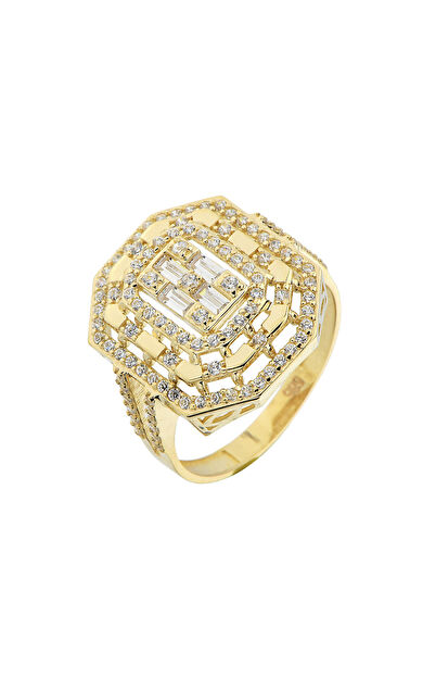 Kolyecik 14 Ayar Altın Baget Yüzük