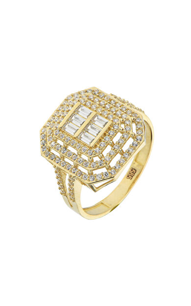 Kolyecik 14 Ayar Altın Baget Yüzük