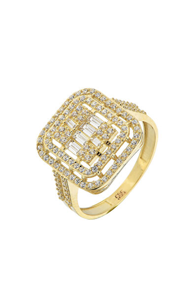 Kolyecik 14 Ayar Altın Baget Yüzük