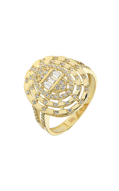 Kolyecik 14 Ayar Altın Baget Yüzük