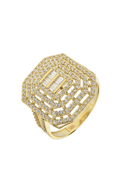 Kolyecik 14 Ayar Altın Baget Yüzük