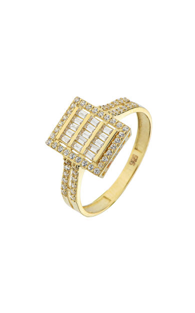 Kolyecik 14 Ayar Altın Baget Yüzük