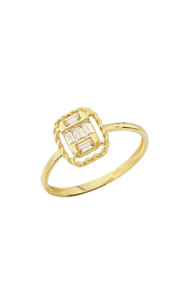 Kolyecik 14 Ayar Altın Baget Yüzük