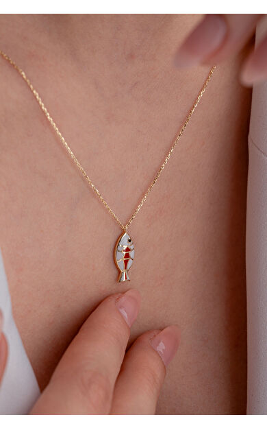 Kolyecik 14 Ayar Altın Balık Kolye