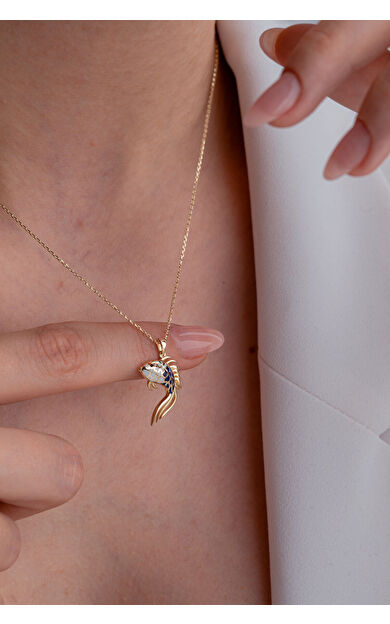 Kolyecik 14 Ayar Altın Balık Kolye