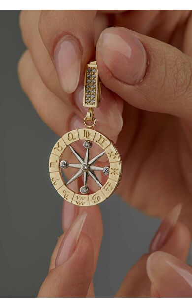 Kolyecik 14 Ayar Altın Burç Kolye Ucu