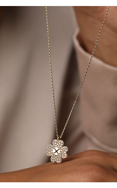 Kolyecik 14 Ayar Altın Yonca Kolye