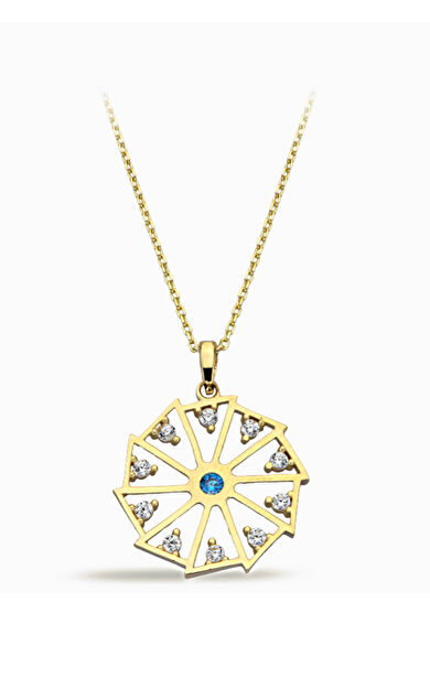 Kolyecik 14 Ayar Altın Çiçek Kolye