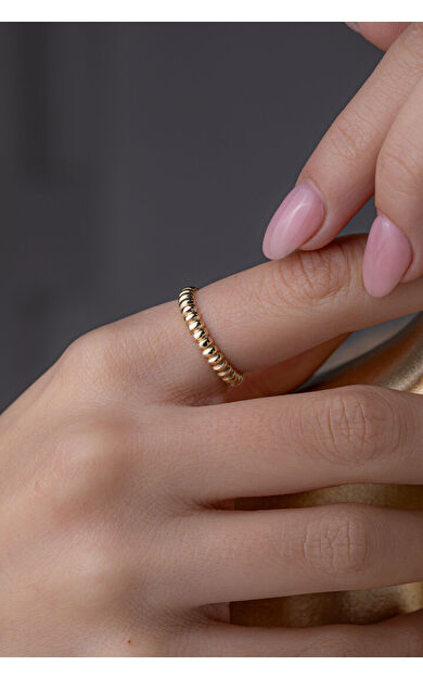 Kolyecik 14 Ayar Altın Tırtıl Yüzük