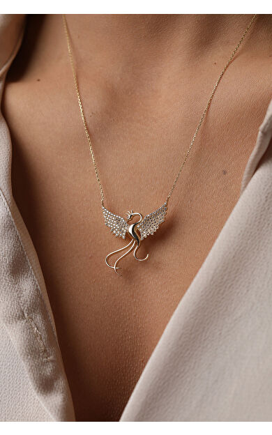 Kolyecik 14 Ayar Altın Anka Kuşu Kolye