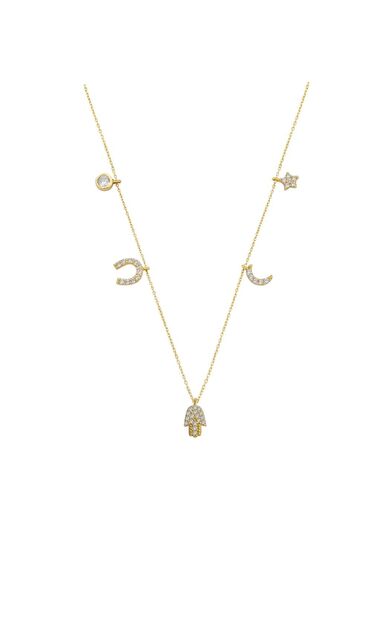 Kolyecik 14 Ayar Altın Fatmaeli Şans Kolye