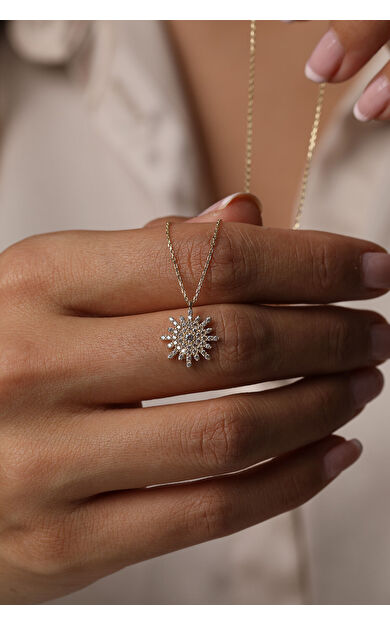 Kolyecik 14 Ayar Altın Güneş Kolye