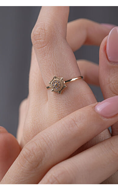 Kolyecik 14 Ayar Altın Güneş Yüzük
