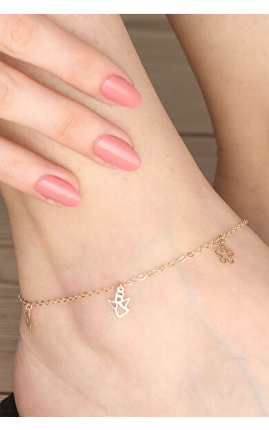 Kolyecik 14 Ayar Altın Figürlü Halhal