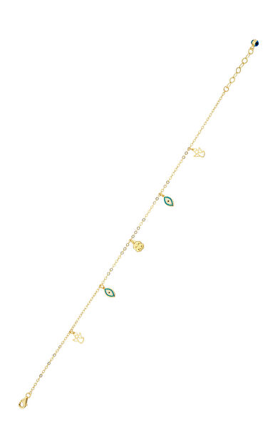 Kolyecik 14 Ayar Altın Figürlü Halhal