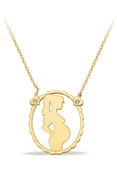 Kolyecik 14 Ayar Altın Hamile Kadın Kolye