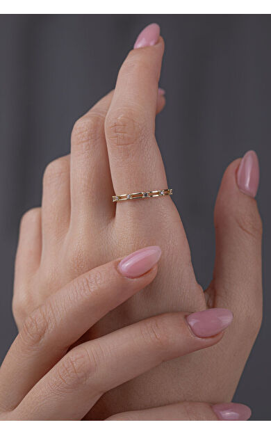 Kolyecik 14 Ayar Altın Minimal Yüzük