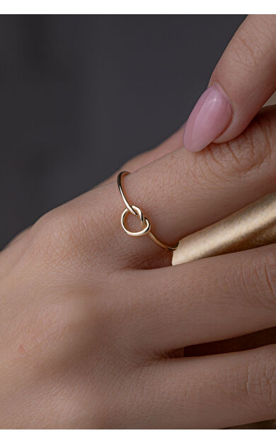 Kolyecik 14 Ayar Altın Düğüm Yüzük