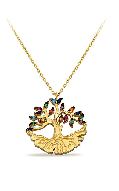 Kolyecik 14 Ayar Altın Ağaç Kolye